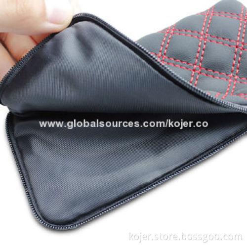 Leather Case for iPhone 4 with Zipper, Lanyard, Customized Patterns and Logos Welcomed